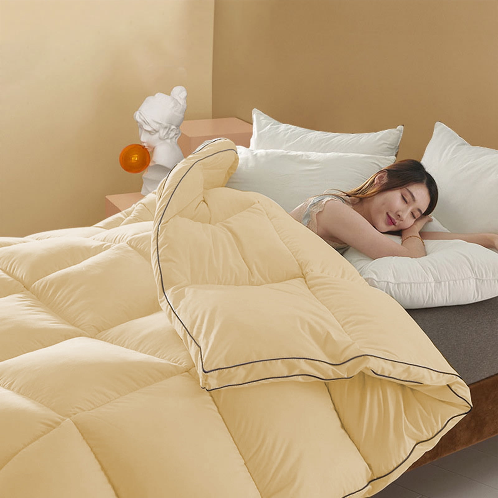 MERILER Machine Washable Lightweight Quilt: Ideal for Air-Conditioned Rooms, All-Season Cool Comfort and Easy Care