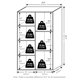 thumbnail image 4 of HOWEN Book Shelf, 7-Cube Bookshelf, Bookcase, 9.4 x 19.5 x 41.7, for Living Room, Bedroom, Home Office, Blackwood, 4 of 5