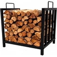 thumbnail image 3 of Studyset 17" Small Firewood Rack, Log Rack Wood Rack, Firewood Storage Rack, Heavy Duty Indoor Log Holder With Handles, Wood Storage Stand Decorative Fire Wood Storage Stand For Fireplace, Patio, 3 of 8