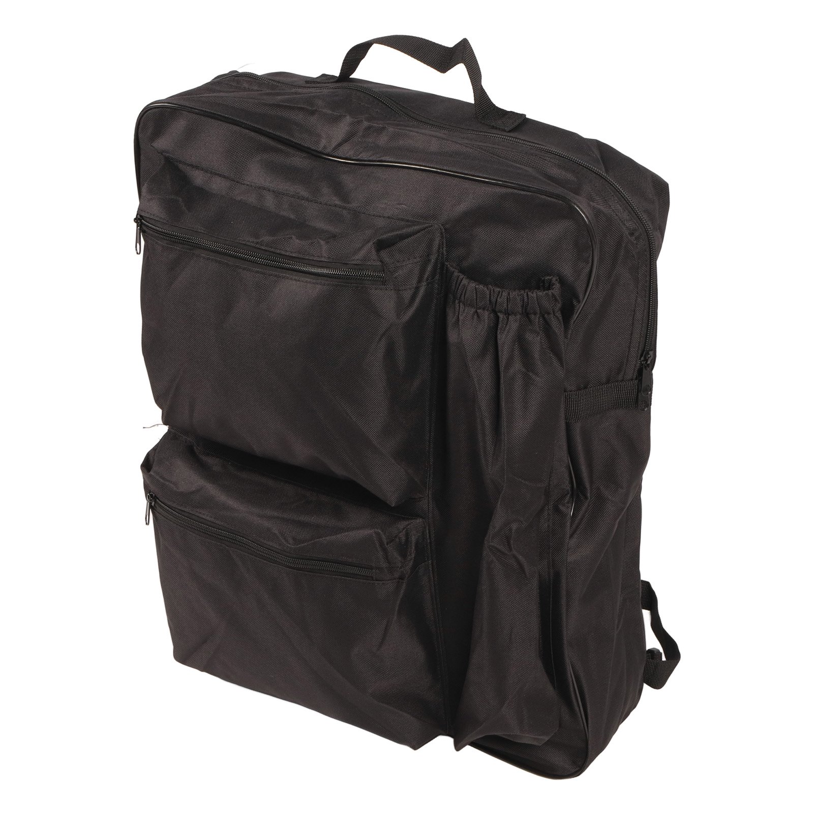 Riousery Black Wheelchair Back Bag Waterproof Large Capacity Oxford Cloth Storage Pouch for Rollator Walker Mobility Chair (15.75 x 5.51 x 18.9 inches / 40 x 14 x 48 cm)