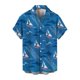 thumbnail image 1 of Camisas De Franela Para Hombre Camisa corta de verano con bolsillo de seis botones para hombre, camisa informal con estampado 3D para hombre (B, M), 1 of 4