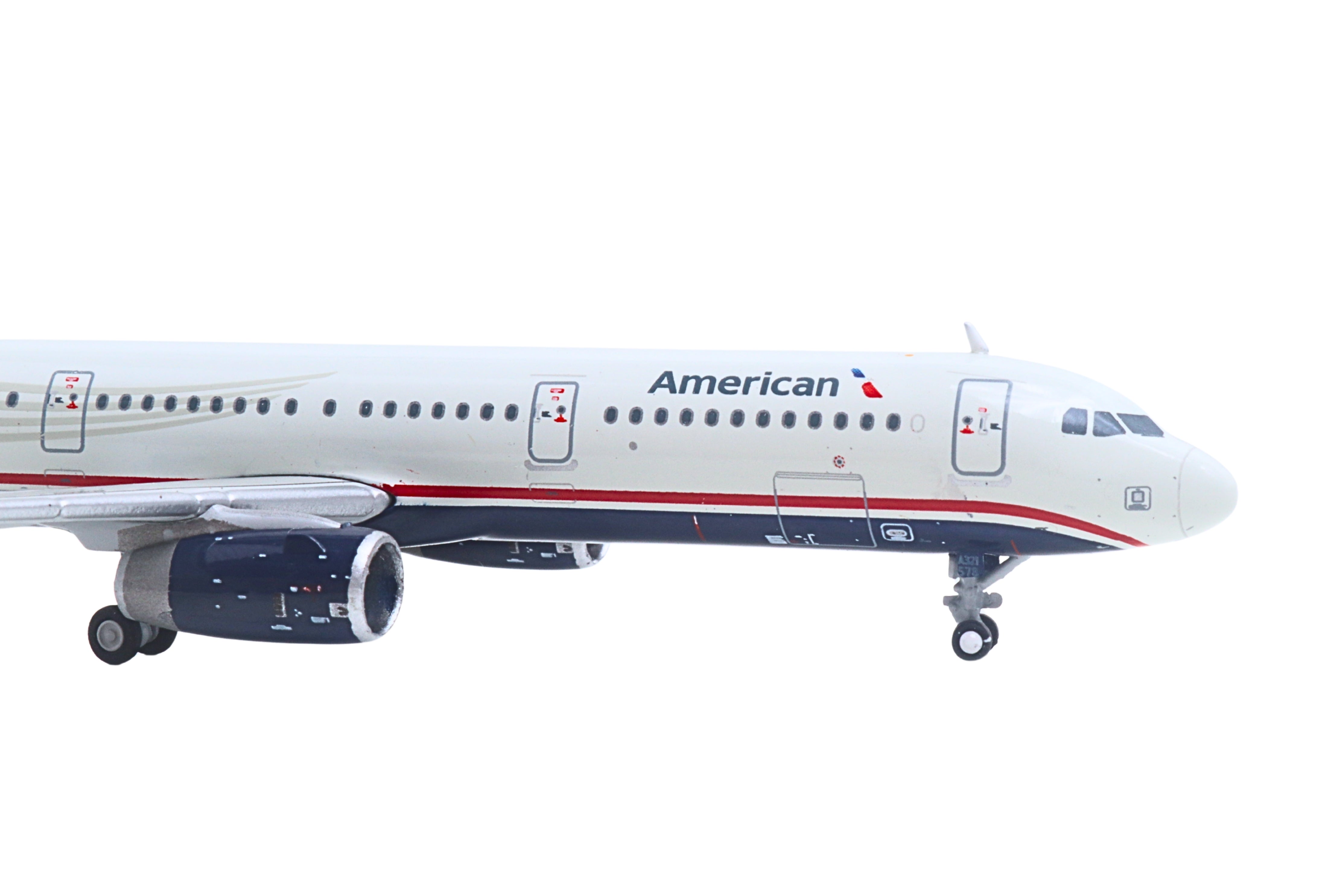Airbus A321 Commercial Aircraft "American Airlines - US Airways Heritage Jet" (N578UW) White with Blue Tail 1/400 Diecast Model Airplane by GeminiJets