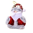 thumbnail image 2 of Anhility 3D Santa Plush Christmas Tree Ornaments Xmas Decorative Hanging Ornaments Santa Reindeer Snowman Bear for Holiday Party Decor Kids Gifts Indoor Outdoor, 5.51×4.33in, 2 of 6