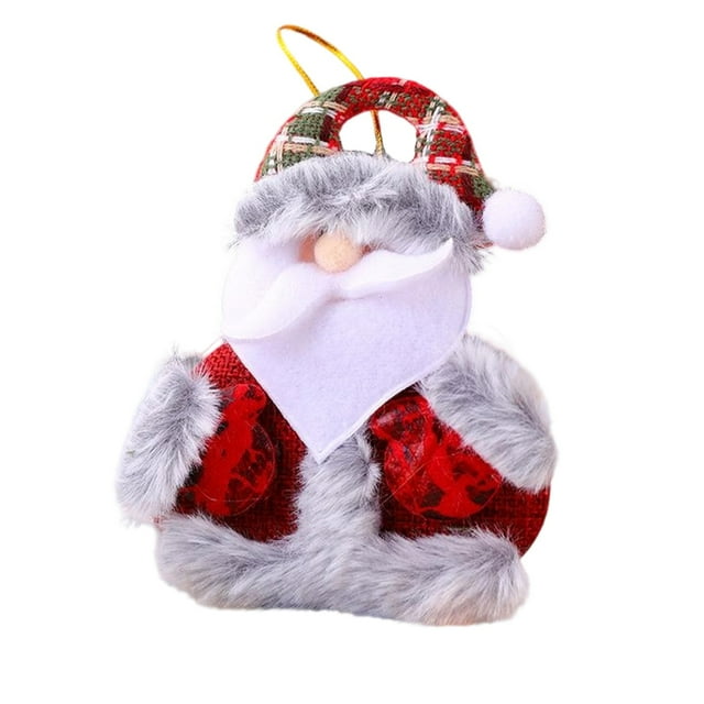 Christmas Tree Decorations Christmas Tree Pendant, Christmas Cloth Figurine Pendant, Santa Claus Snowman Doll Pendant, Suitable for Christmas Decoration