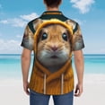 thumbnail image 6 of Goofa Modern Yellow Sweater Guinea Pig Hawaiian Shirt for Men, Unisex Summer Beach Casual Short Sleeve Button Down Shirts,Aloha Tropical Floral print shirt-, 6 of 9