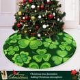 thumbnail image 6 of Coolnut St. Patrick's Day Clover Christmas Tree Skirt Tree Skirt for Holiday Party Home Christmas Day Ornaments48", 6 of 6
