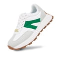 thumbnail image 4 of LUCKY STEP Womens Platform Shoes Chunky Fashion Lace-up Sneakers Casual Shoes,Grey&Green, 4 of 6