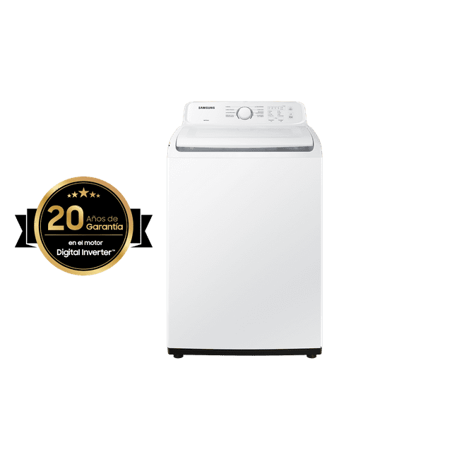 Lavadora Carga Superior Samsung 22 kg BubbleStorm™ y Digital Inverter Blanca