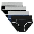 thumbnail image 2 of uublik Value 4-Pack, Women Panties High Waist Breathable Briefs Soft Underpants Ladies Stretch Panties Plus Size Period Underwear for Women Black, 2 of 5