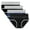 Black, variant on 4PCS Plus Size Panties for Women High Waisted Full Coverage Briefs No Show Color Block Stretch Underwear