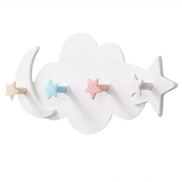 DEBGFS Crochet Étoile en Plastique Rangement Vêtements Mural Décoration Chambre Enfant