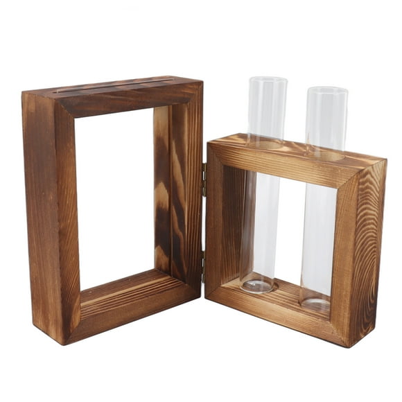 Plant Propagation Station, Elegant Wood Stand Test Tube Decorative For Pit Vines