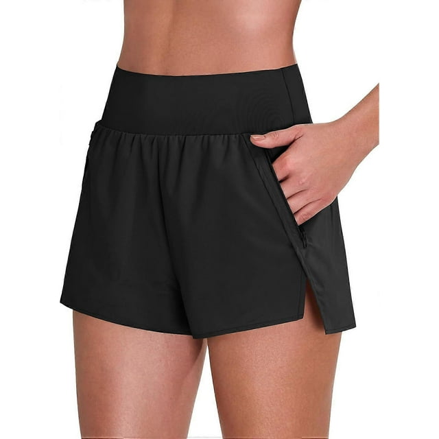 Womens High Waisted Running Shorts V Side Split Quick Dry Workout Athletic Shorts with Pockets 2025