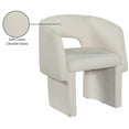 thumbnail image 2 of Meridian Furniture Emmet Cream Chenille Fabric Dining Chair / Accent Chair, 2 of 9
