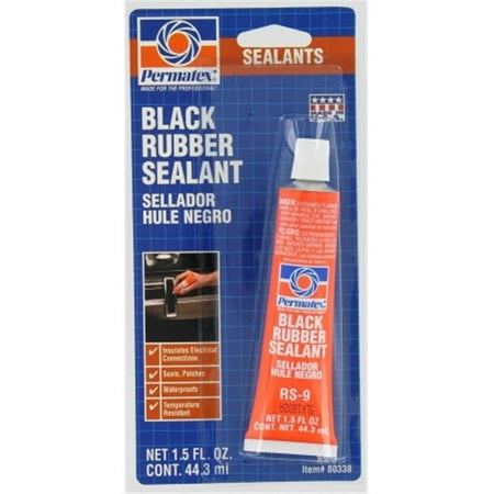 Permatex 80338 Black Rubber Sealant, 1.5 oz. Tube