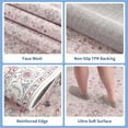 thumbnail image 2 of 4x6 Area Rug for Living Room, Washable Vintage Printed Soft Rugs, Non Slip Low Pile Carpet for Entryway, Kitchen, Bedroom, Pink, 2 of 9