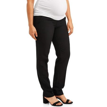 Oh! Mamma Maternity Career Pants with Full Panel and Straight Leg - Available in Plus