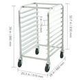 thumbnail image 3 of KFFKFF 10 Sheet Commercial Bun Pan Rack Kitchen Aluminum Baking Racks Brake Wheel, 3 of 8