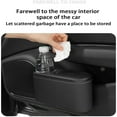 thumbnail image 4 of CxhicLuv Car Trash Can, Auto Interior Bin, Leather Leakproof Door-Mounted Storage, Vehicle Organizer Accessories, Garbage & Item Storage for Car Owners, Families, Commuters, Black, 4 of 8