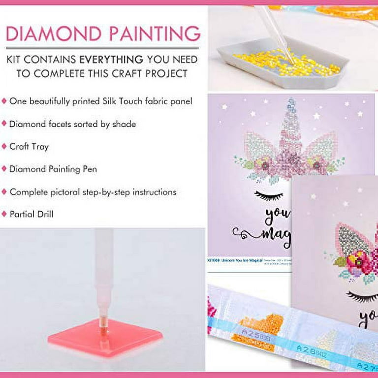 DOTOLOGIE 5D Diamond Painting Kit for Adults & Kids, Hogwarts Crest Art, 10 x 12