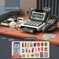 thumbnail image 1 of Tignapoo Jouet Caisse Interactif Multilingue avec Expérience de Magasinage Réaliste - Gris Foncé-Bleu, Microphone à 360°, Numériseur, Musique et Calculatrice pour Enfants de 3+, 1 of 6