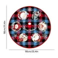 thumbnail image 3 of Fmbmuo Blue Christmas Tree Skirt Plaid 35 Inch Christmas Decorations, Nylon,Spandex Rustic Festive Vintage Tree Skirt Good for Your Christmas Tree Display, 3 of 5