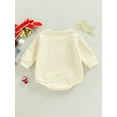 thumbnail image 4 of Gzhioc Christmas Newborn Baby Girls Jumpsuits Casual Letter Print Long Sleeves Romper for Infant Toddler,0-24 Months, 4 of 8