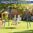 thumbnail image 4 of Gymax Extra Large A-frame Swing Stand 73'' Height Heavy-duty Metal Swing Frame w/ 4 Ground Stakes for Kids & Adults, 4 of 10