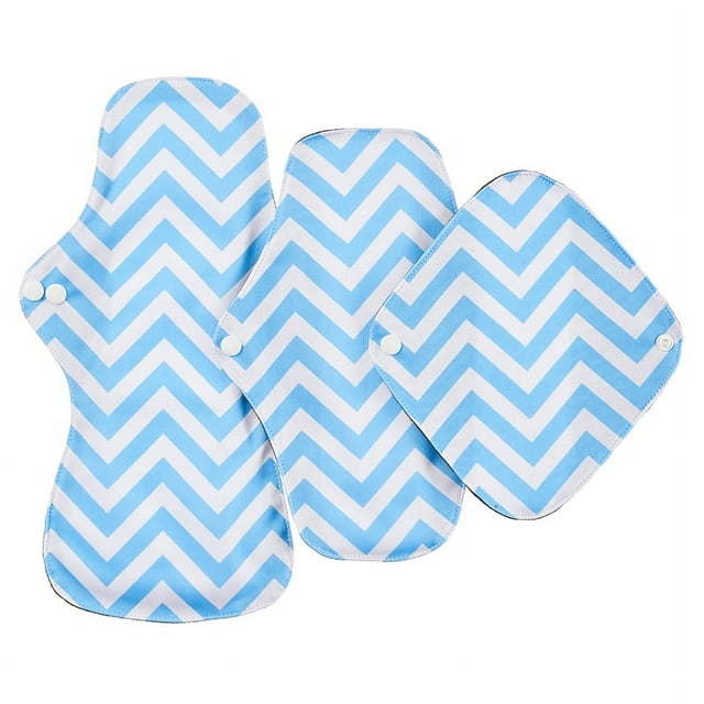 Reusable Menstrual Pads for Women,6Pcs Washable Bamboo Cloth Pads with AWJ Lining,Waterproof Cloth Sanitary Napkins,2 Set 6 Pcs (2Pcs×XL+2Pcs×M+2Pcs×S)
