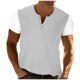 thumbnail image 1 of Camisetas Casuales de los Hombres Coloridos Cuello Redondo Manga Corta, 4 Botones Placa Músculo Camiseta para el Uso Diario, de Negocios, Fiesta Y Hogar, 1 of 8