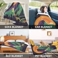 thumbnail image 2 of Yayeee Throw Blanket for Couch Soft Warm 50" x 60" Sofa Chair Bed Decoration, Abstract Animals, 2 of 7