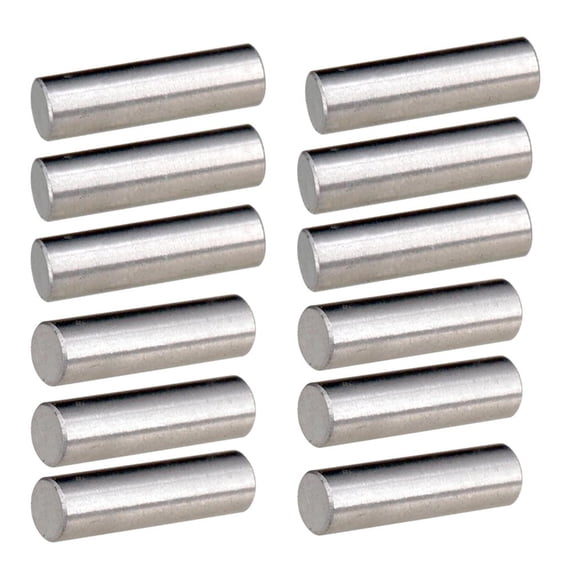 Pack Of 12 Alnico 5 Pickup Polepiece Cylinder Slug Rods For Electric Guitar Replacement