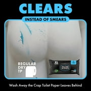 DUDE Wipes Flushable Wipes, XL Wet Wipes for At Home Use, Unscented, 48 Count, 6 Pack