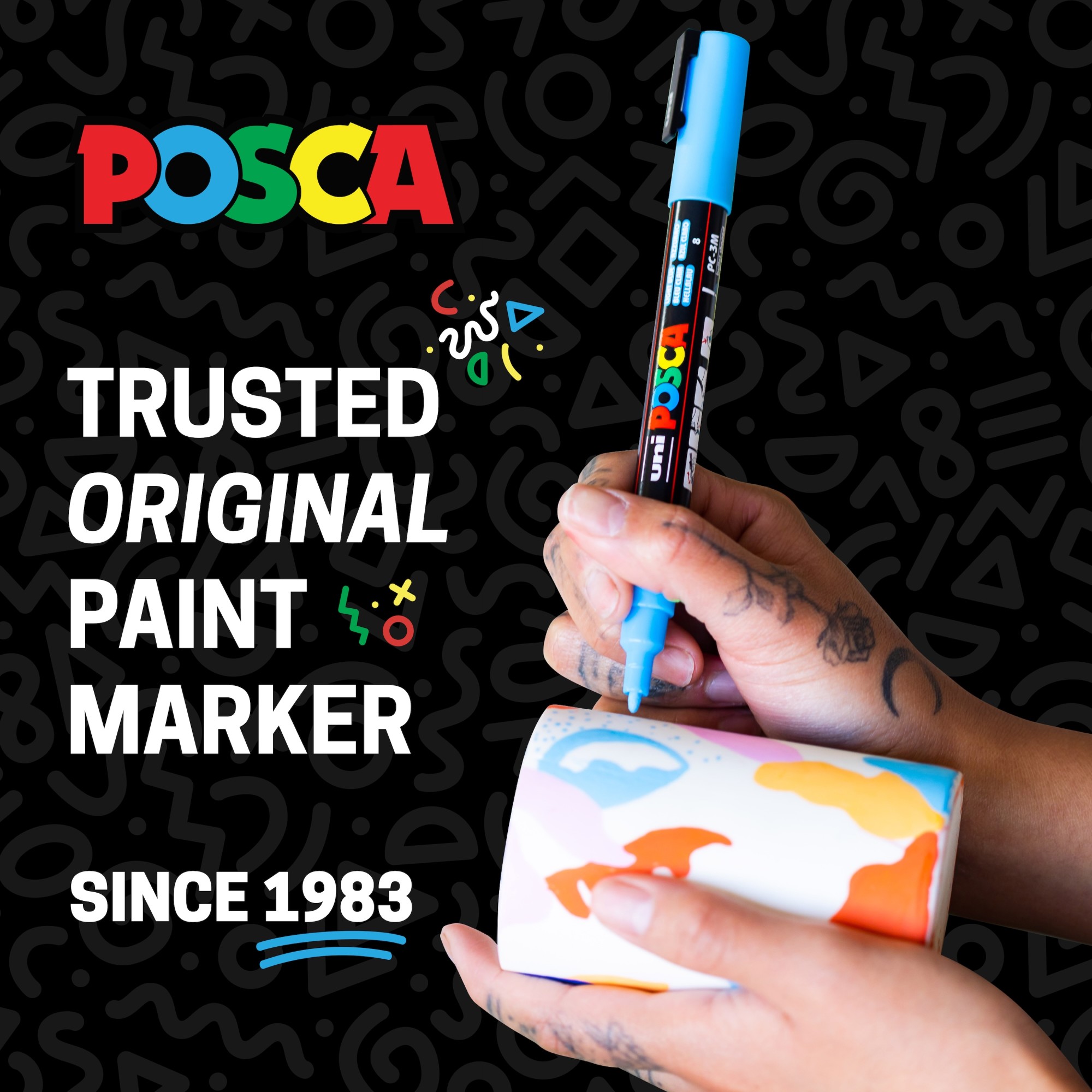 uni POSCA Paint Markers PC-5M, 1.8-2.5mm, 4-Count photo 5
