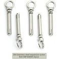 thumbnail image 4 of Metal Bolt Lift Eye Ring Nut Expansion Bolt Screw Marine Grade 304 Stainless Steel Concrete Wall Anchor Sleeve Heavy Duty (Color : Silver, Dimensions : M6X80MM), 4 of 5