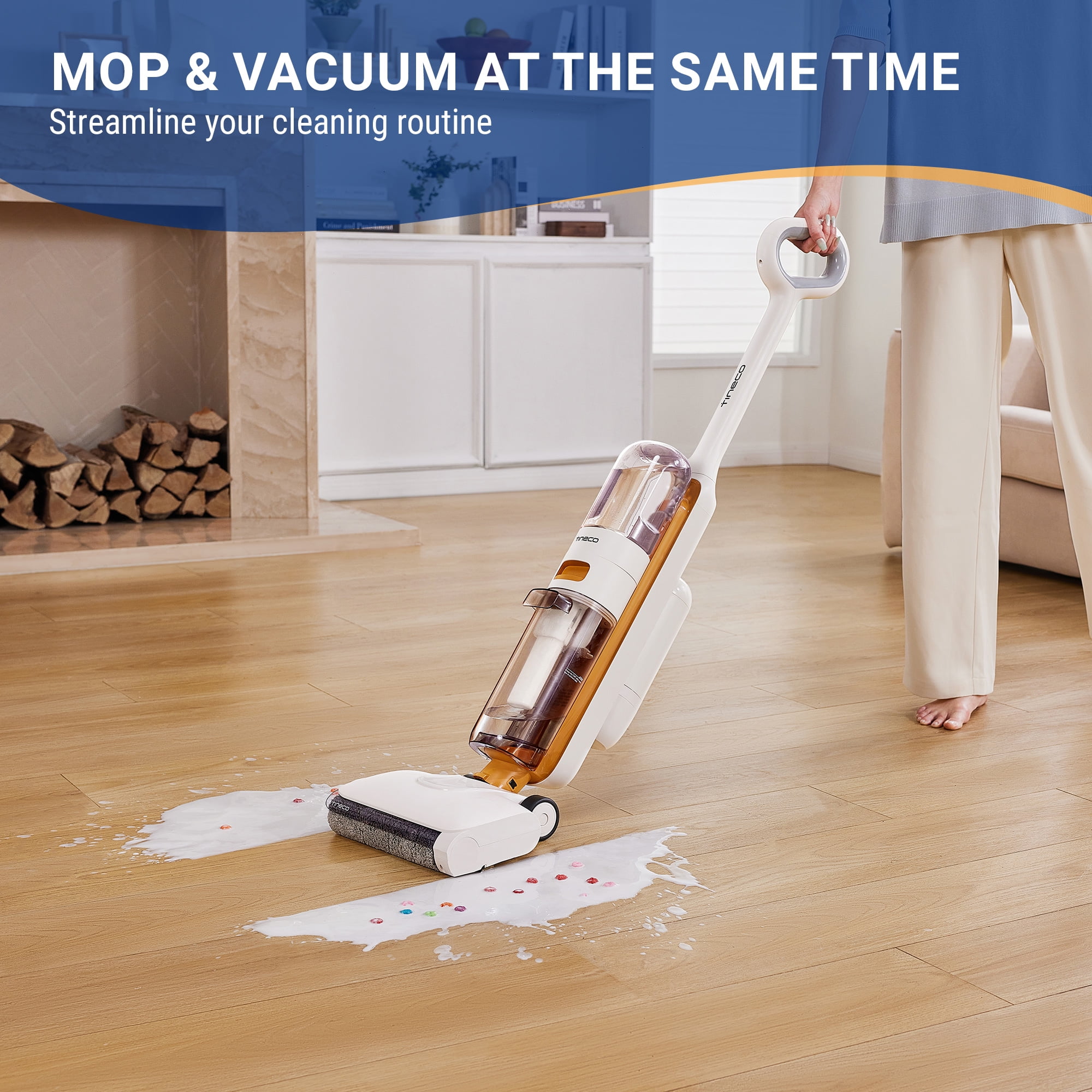 Tineco GO MAX Cordless Wet Dry Vacuum & Mop, 2-in-1 Self-Cleaning Floor Washer for Hardwood and Sealed Hard Floors