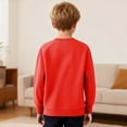 thumbnail image 4 of Boys Waffle Thermal Knit Tees Raglan long Sleeve V Neck Shirt Kids Casual Loose Basic Tops for Kids Boys 4-14Y, 4 of 6