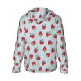 thumbnail image 4 of Xecao Hand Drawn Strawberry for Sun Shirt-A lightweight, hoodie-style long-sleeve UV protection garment designed for other outdoor activities., 4 of 9