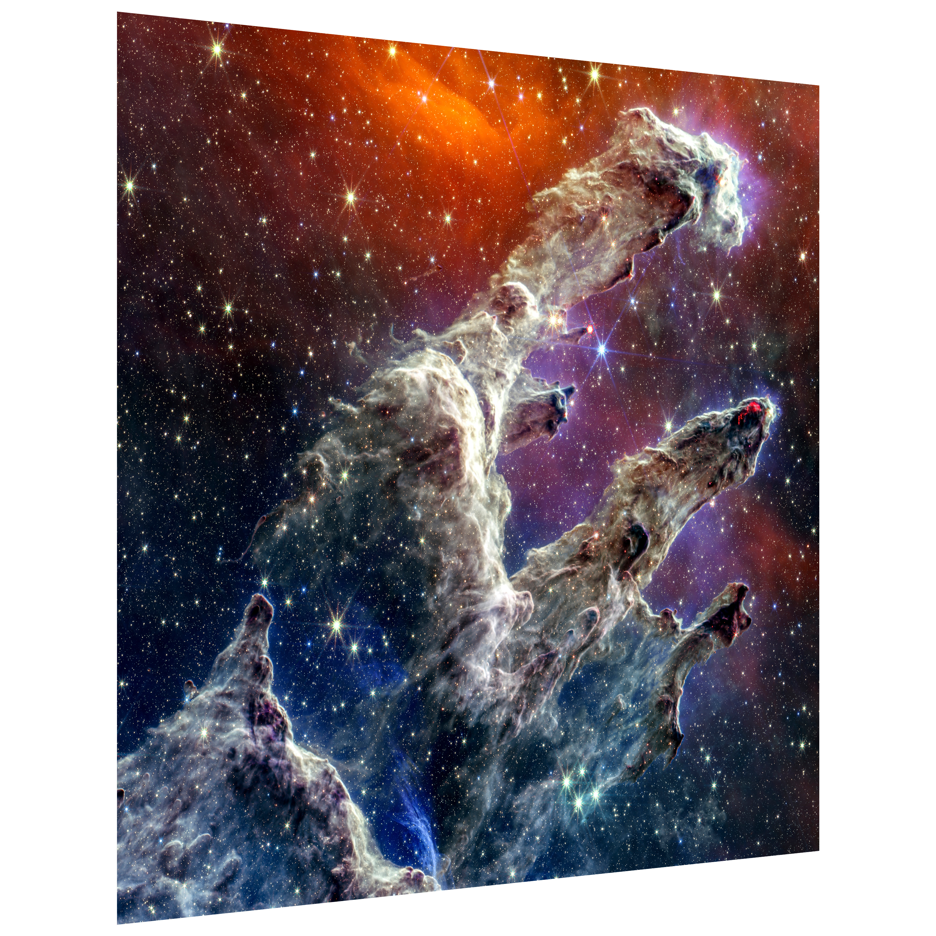 "Eagle Nebula: Pillars of Creation" Frameless Free Floating Reverse Printed Tempered Glass Wall Art