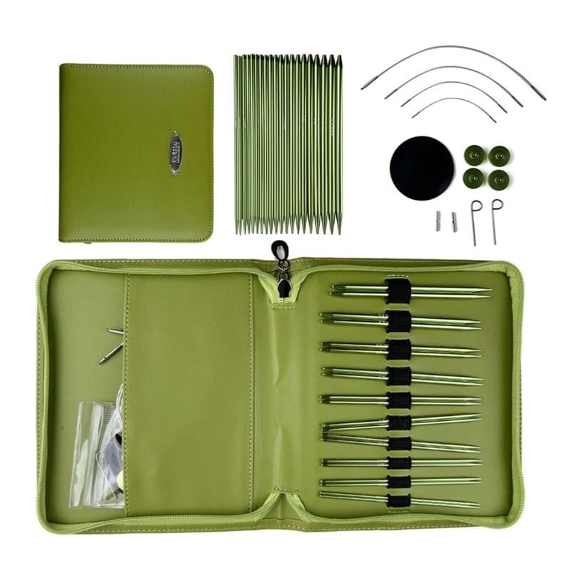 Zecic Interchangeable Circular Knitting Needle Set 2.2-5.0mm Round Knitting Needle with Case and Accessories for Knitting