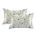 thumbnail image 2 of Haosy Satin Pillowcase for Hair and Skin Standard Cooling Silk Pillow Case with Envelope Closure Scattered Dandilion Floral 20"x26", 2 of 9