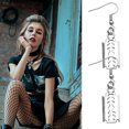 thumbnail image 4 of 2 Pairs Creative Punk Style Earrings Chopper Drop Earrings Punk Dangle Earrings, 4 of 8
