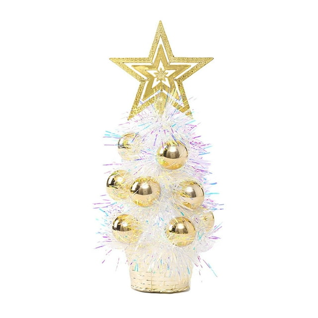 Árbol de Navidad de mesa, Mini árbol de Navidad, Adornos navideños decorativos para Oro