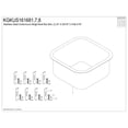 thumbnail image 3 of Gourmetier Loft KGKUS161688 16" Stainless Steel Self-Rimming Single Bowl Undermount Bar Prep Sink, Stainless Steel/Brushed Nickel, 3 of 4