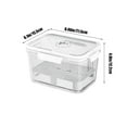 thumbnail image 3 of ​Portable Cooler Lunch Box | Dual-Layer Ice Tray Outdoor Camping Refrigerator | Airtight Leak-Proof Food Storage Container with Freshness Tracker | Plastic Picnic Preservation Box (White)​, 3 of 6