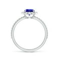 thumbnail image 2 of ANGARA Natural Vintage Style Claw-Set Round Tanzanite Halo Ring in 14K White Gold for Women (Size-6mm) | December Birthstone, Birthday, Anniversary, Jewelry Gift for Women | Natural Tanzanite Ring, 2 of 4