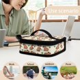 thumbnail image 5 of KUIFORTI Hippo Print Handbag Holder Tote Bag Lunch Pouch Women Casual Insulated Lunch Bag Thermal Cooler Bag with Pocket, 5 of 7