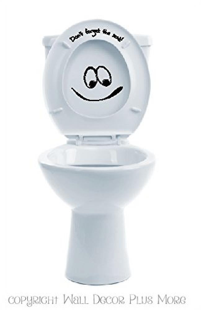 Custom Die Cut Decals Stickers Don't Forget To Flush! Funny Toilet Seat ...
