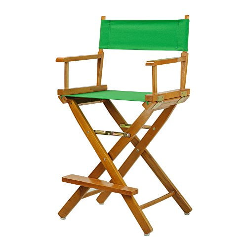 Casual Home Directors Chair ,Honey Oak Frame/Green Canvas,24" - Counter Height