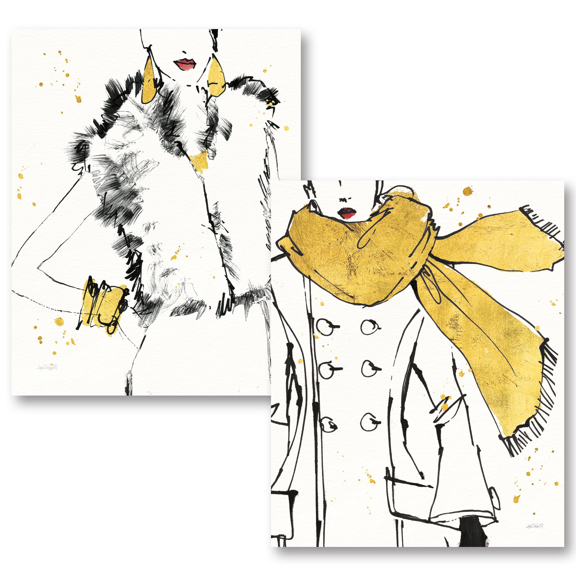 Global Gallery Anne Tavoletti Fashion Strokes IV Giclee Stretched Canvas Artwork 22 x 28 Global Gallery Anne Tavoletti Fashion Strokes IV Giclee Stretched Canvas Artwork 22 x 28